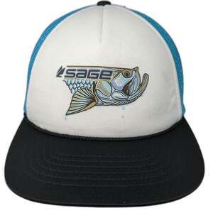 Richardson White Blue Trucker Hat One Size Rope Sage Fly Fishing Tarpon Fish